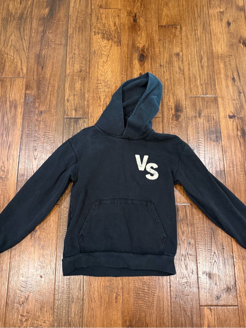 Vision Studios Black Hoodie with 'VS' Logo - Unbranded